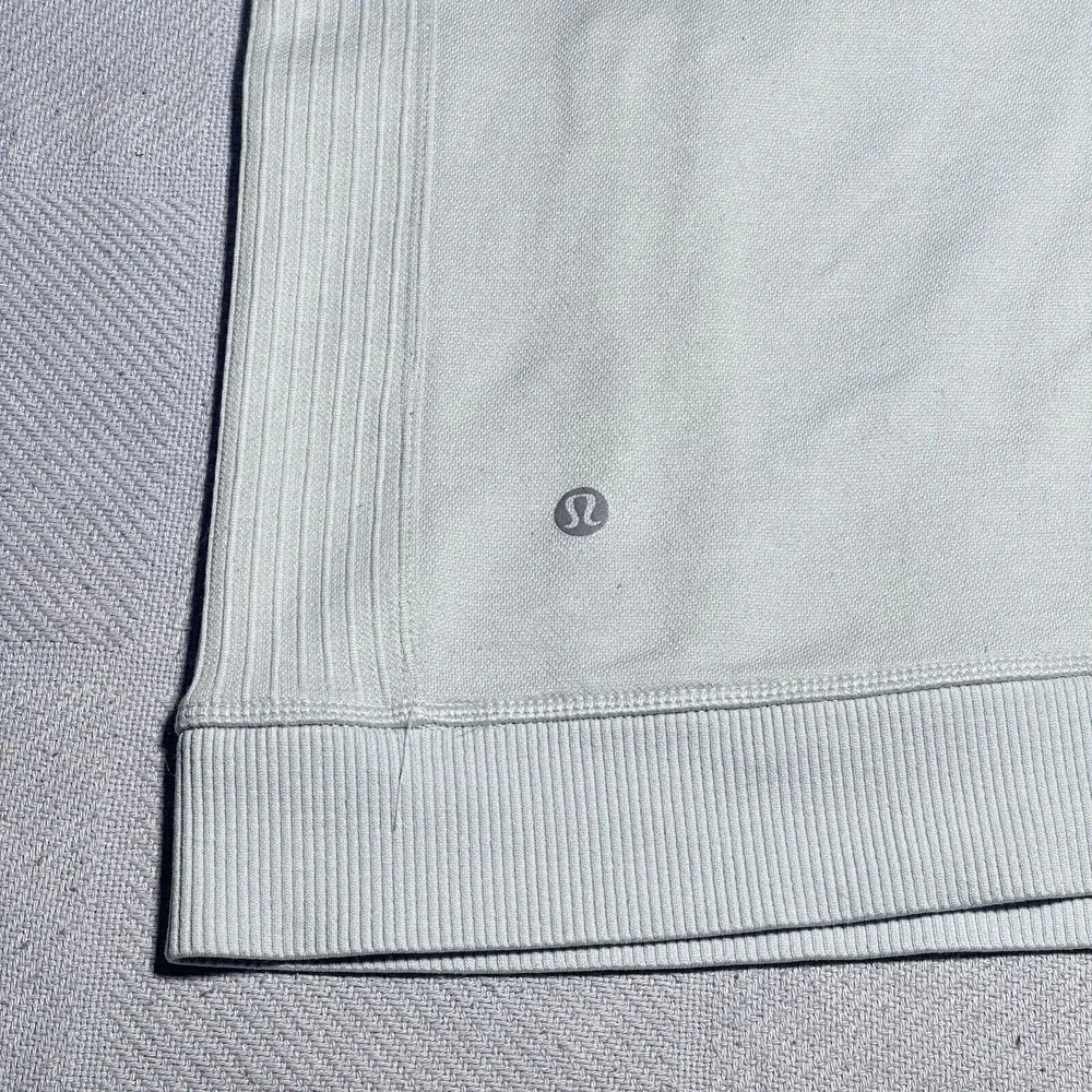 Lululemon Engineered Warmth Half-Zip Light Baby Blue‎ Merino Wool Women's Size 8